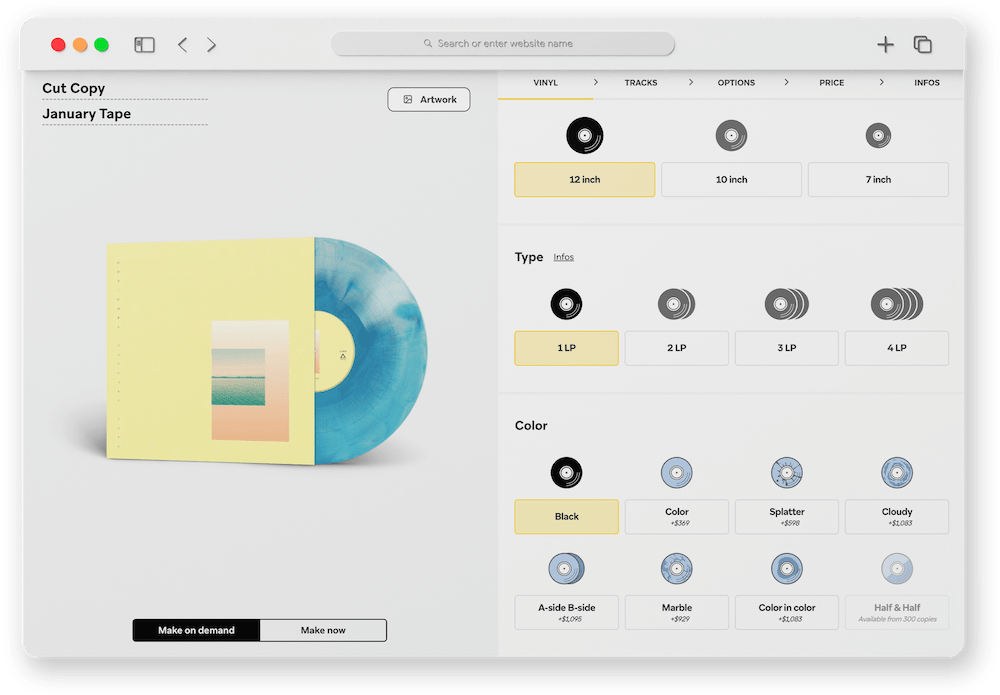 Vinyl Creation Tool